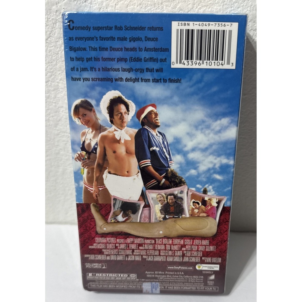 Deuce Bigalow European Gigolo VHS 2005 NEW Factory Sealed Walmart Promo Rated R - Picture 3 of 12